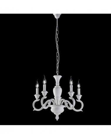 Fiorenza - White shabby chandelier 5 lights - Bonetti Illumina -  - 8050713210137