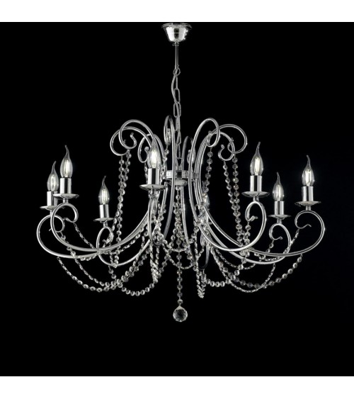 Magda - 8-light chromed chandelier - Bonetti Illumina -  - 8050713210007