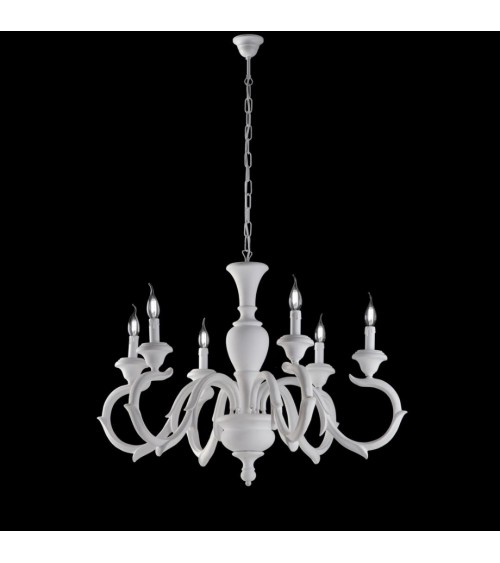 Fiorenza - White shabby chandelier 6 lights - Bonetti Illumina -  - 8050713210199