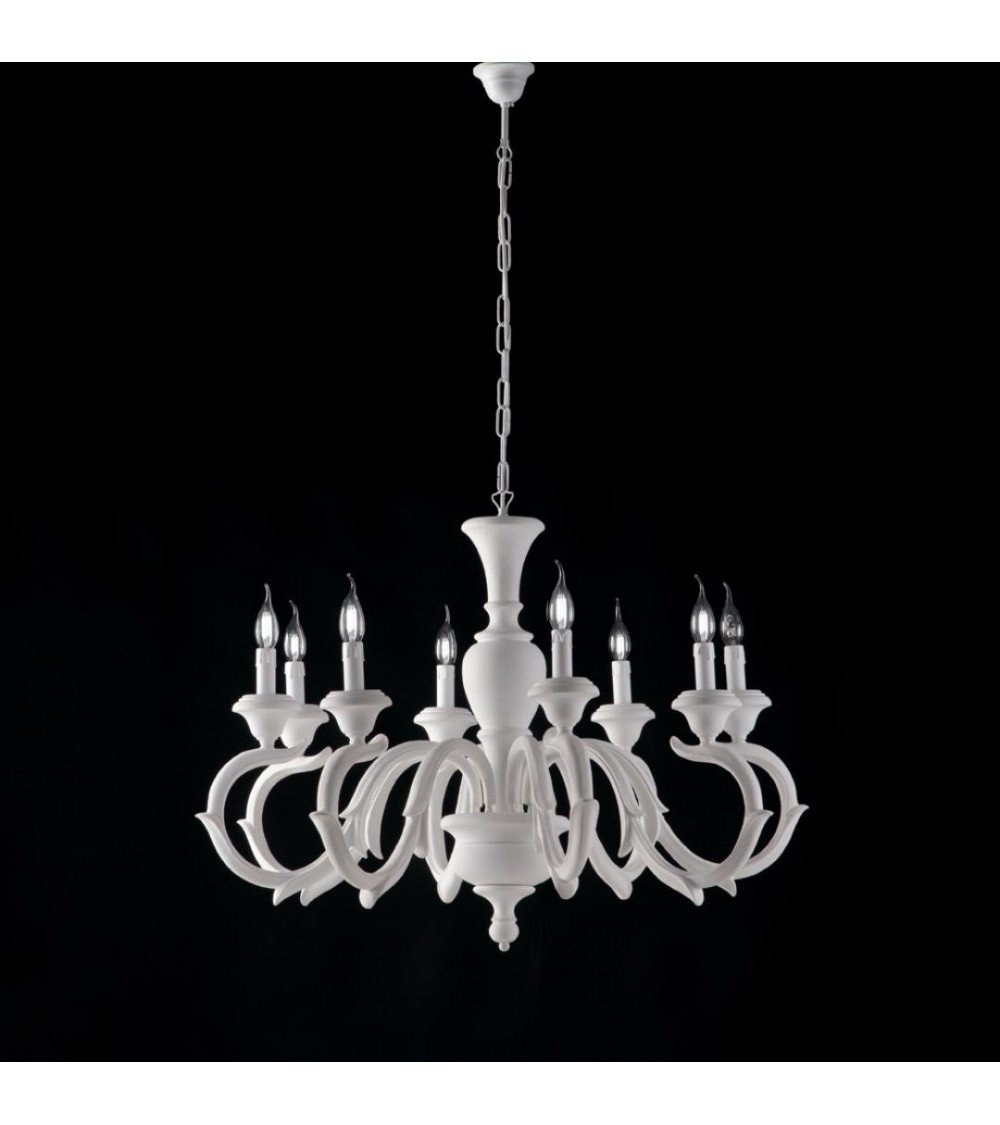 Fiorenza - White shabby chandelier 8 lights - Bonetti Illumina -  - 8050713210021