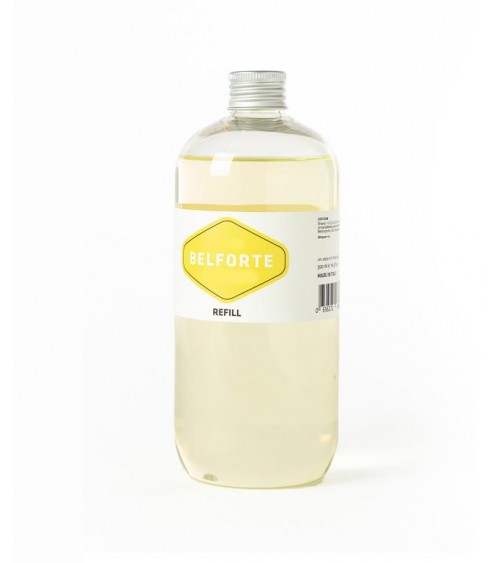 Belforte - Recharge Diffuseur Cube Blanc Rotin 500 ml Citron Musc - 