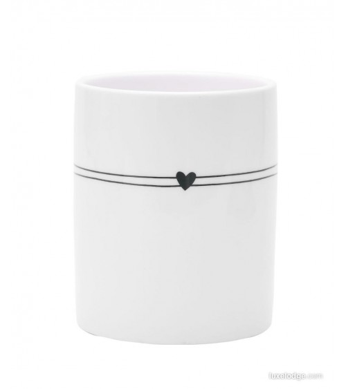 Ceramic Kitchen Utensil Holder Jar with Little Heart -  - 