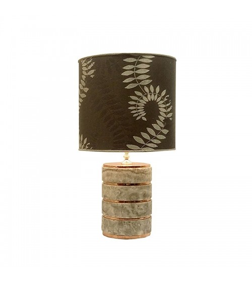 Lampe de table LATT 30 en Fleur de Pêcher avec abat-jour en soie par S.Leucio - 