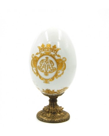 Uovo Decorativo in Porcella Blanche Royal - Royal Family Sheffield - 