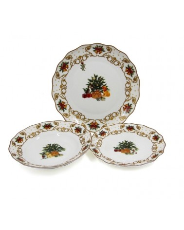 Königliche Familie – 18-teiliges Tafelservice „Christmas Dinner Night“ –