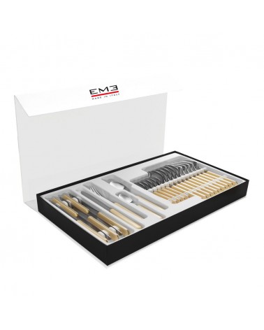 Eme Posaterie - Bauhaus Vero Icon Set 48 Pieces Colored Cutlery Overview Packaging -  - 
