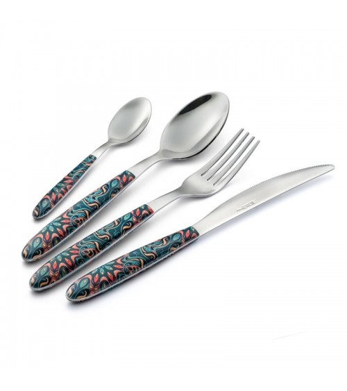 Eme Cutlery - Damasco Set 48 Pieces Colored Cutlery -  - 