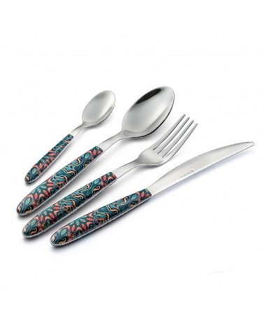 Eme Cutlery - Damasco Set 48 Pieces Colored Cutlery -  - 