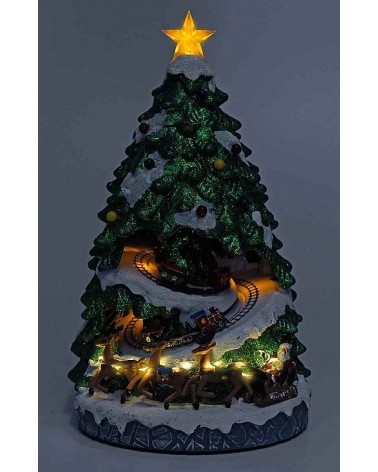 Harz Weihnachtsbaum mit Lichtern, Musik und fahrendem Zug - 