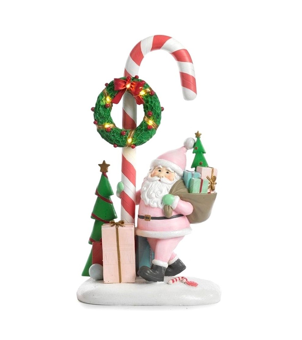 Décoration de Noël - Père Noël rose 47 cm - 