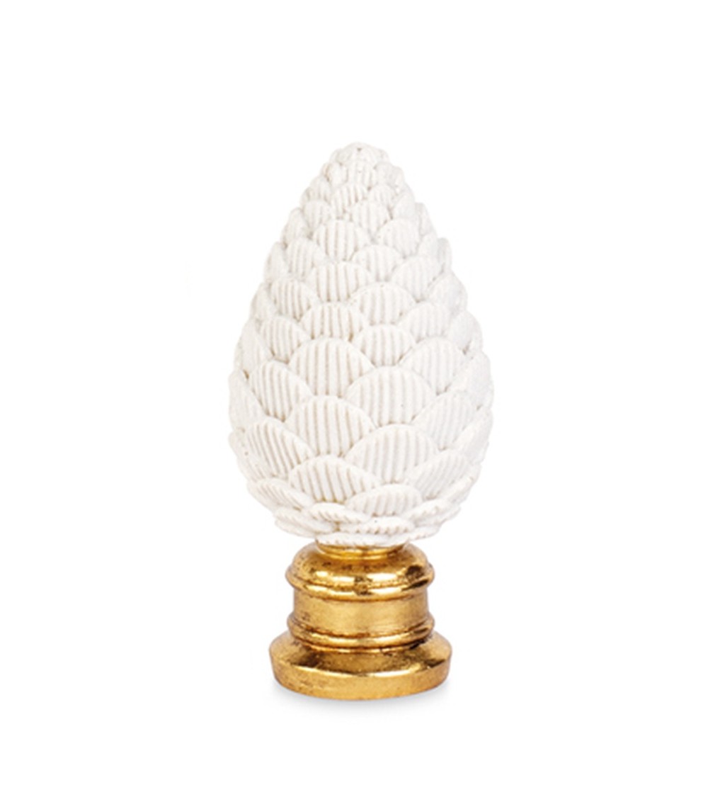 Buy White Pine Cone and Golden Base in resin ➤Modalyssa Measure 12