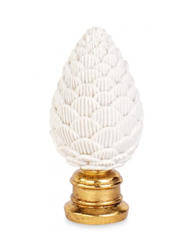White Pine Cone and Golden Base in resin -  - 