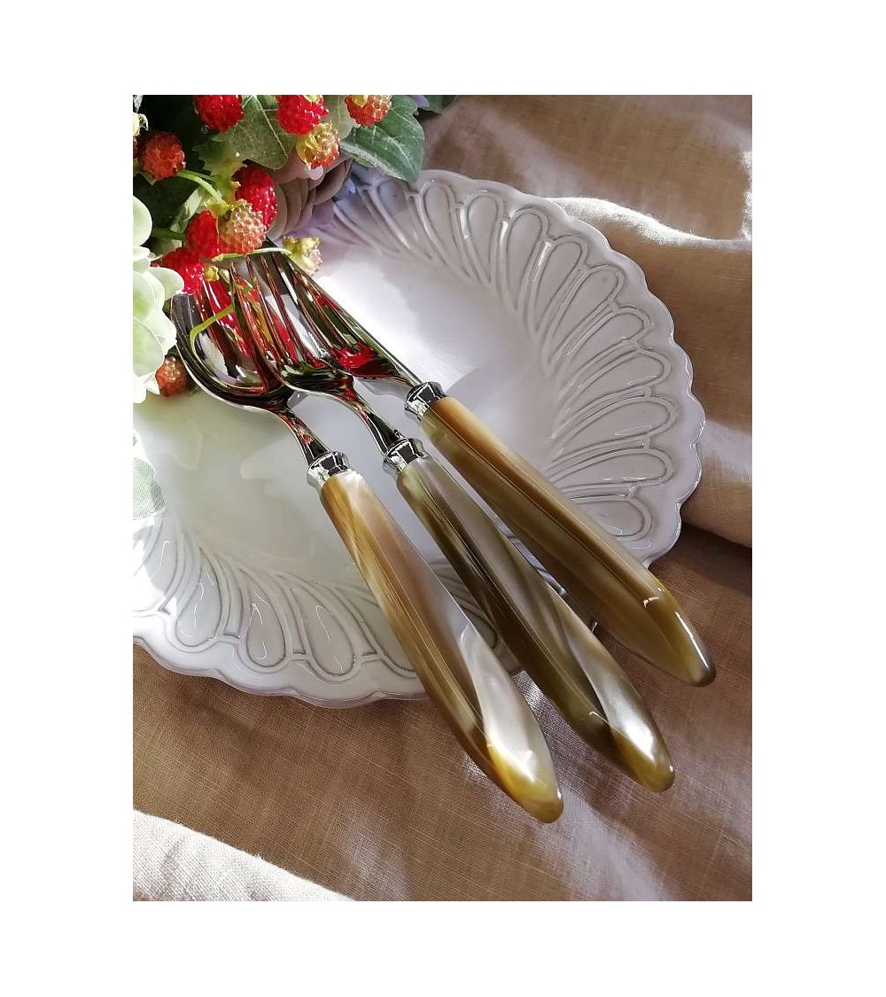 Rivadossi Sandro Cutlery: Agata Set 4 Pcs Mother of Pearl Table Place Setting in Modern Style -  - 