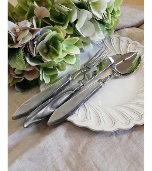 Rivadossi Sandro Cutlery: Agata Set 4 Pcs Mother of Pearl Table Place Setting in Modern Style -  - 