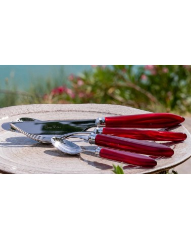 Rivadossi Sandro Cutlery: Agata Mother of Pearl Handle Set 16 Pieces for Four People -  - 