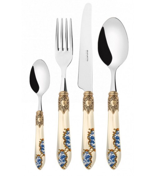 Set 24pcs Oxford Armonia Golden Ring - Decorated Colored Cutlery -  -