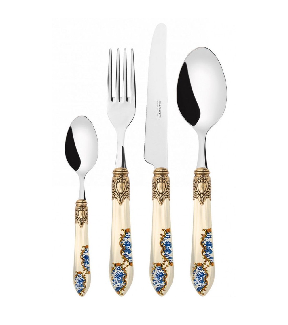 Set 24pcs Oxford Armonia Golden Ring - Decorated Colored Cutlery -  - 