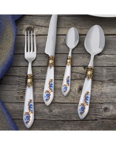 Set 24pcs Oxford Armonia Golden Ring - Decorated Colored Cutlery -  - 