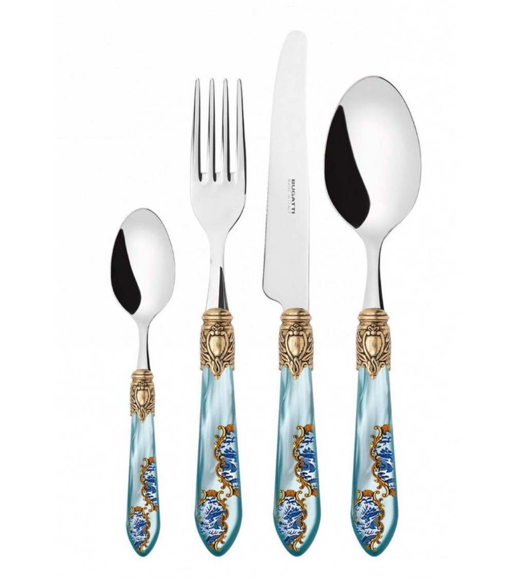 Set 24pcs Oxford Armonia Golden Ring - Couverts colorés décorés -