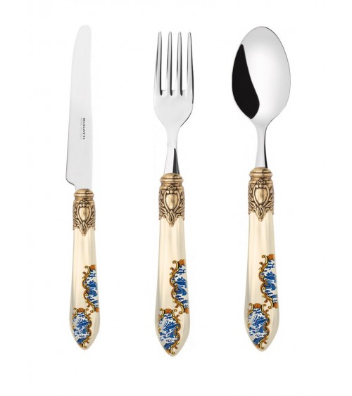 Set of 18 Fruit Cutlery - Oxford Armonia Golden Ring -  -