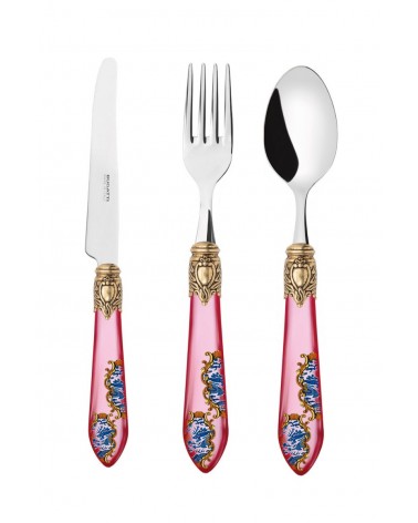 Set of 18 Fruit Cutlery - Oxford Armonia Golden Ring -  -
