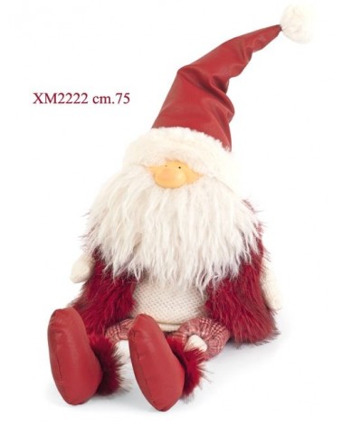 Santa Claus Sitting in Faux Leather Fabric 75 cm -  - 