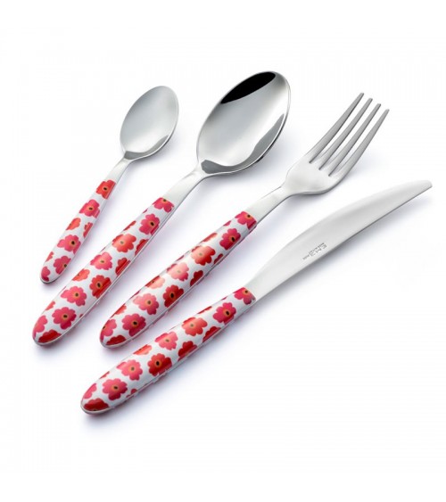 Eme Cutlery - Set 48 Pieces Colored Cutlery Vero Poppy -  - 