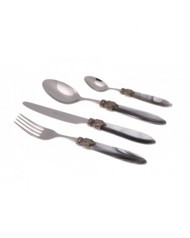 Laura Mother of Pearl Colored Cutlery - 16pc Set for 4 People - Rivadossi Sandro -