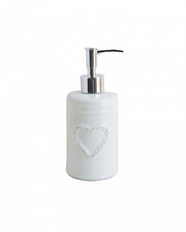 Porte-distributeur de savon en céramique avec coeur style romantique - 