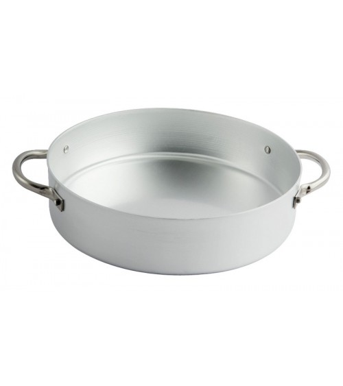 Professional Low Casserole in Aluminum with 2 Handles - Ottinetti -  - 