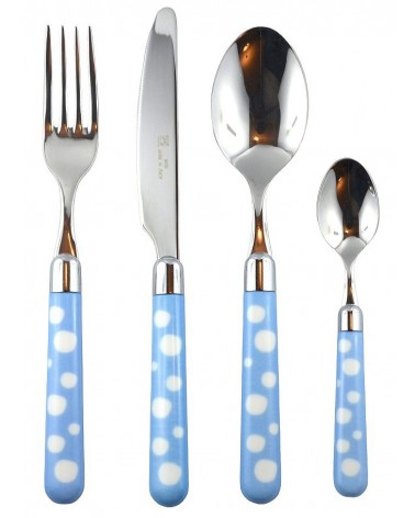 钢餐具彩色手柄 - Naif Snow Pois - Rivadossi Sandro -