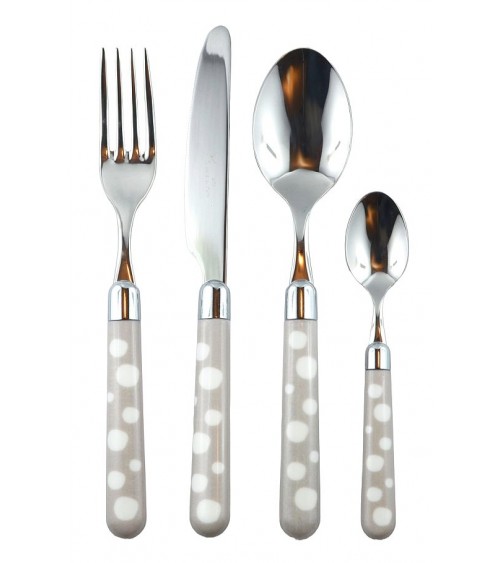 钢餐具彩色手柄 - Naif Snow Pois - Rivadossi Sandro -
