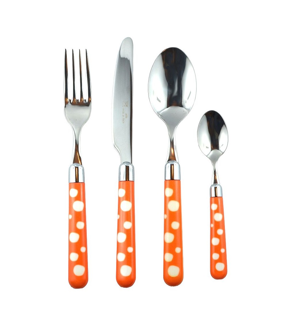 钢餐具彩色手柄 - Naif Snow Pois - Rivadossi Sandro -