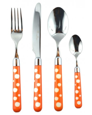 钢餐具彩色手柄 - Naif Snow Pois - Rivadossi Sandro -