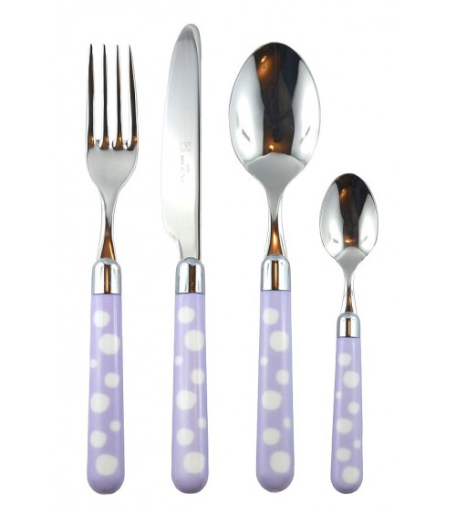 钢餐具彩色手柄 - Naif Snow Pois - Rivadossi Sandro -