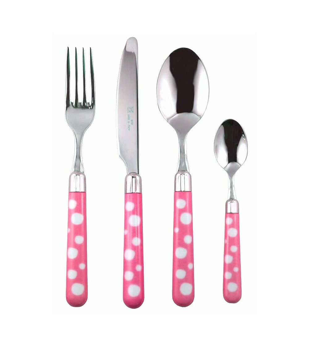 钢餐具彩色手柄 - Naif Snow Pois - Rivadossi Sandro -