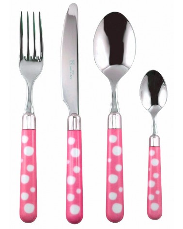 钢餐具彩色手柄 - Naif Snow Pois - Rivadossi Sandro -