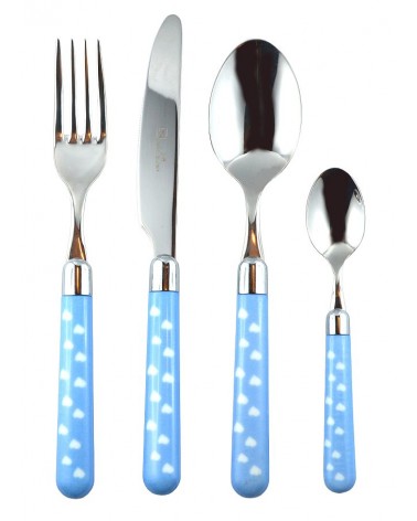 Posate Acciaio Inox 18/10 Manico Colorato - Naif Cuore - Rivadossi Sandro - 