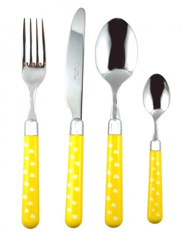 Posate Acciaio Inox 18/10 Manico Colorato - Naif Cuore - Rivadossi Sandro - 