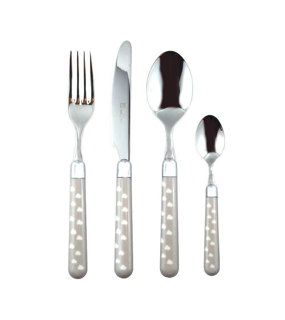 Posate Acciaio Inox 18/10 Manico Colorato - Naif Cuore - Rivadossi Sandro - 