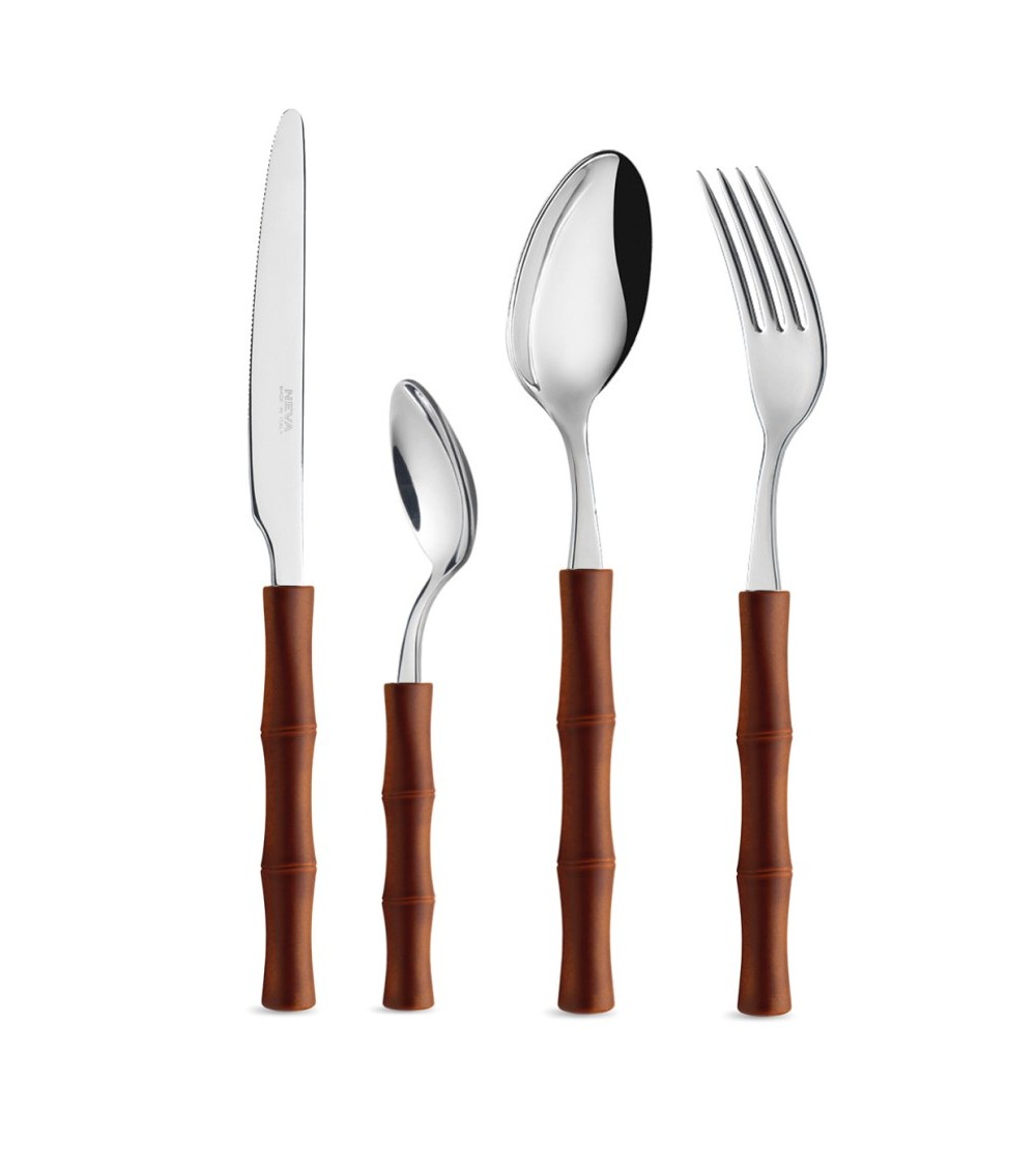 Bambusbesteckset 24-teilig - Neva Posateria Creativa - Neva Posateria Creativa - braun
