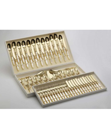 Rivadossi: Klassisches Set 75-teilig - Shabby-/Landbesteck - Geschenkbox