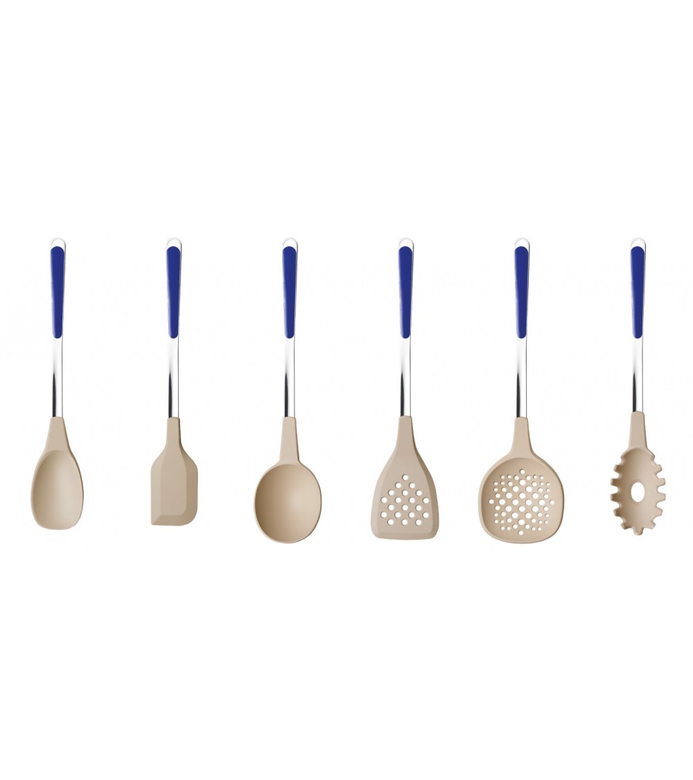 Set mit 6 Küchenutensilien in hellen, einfarbigen Farben – Neva Cutlery - 