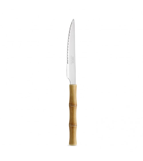 Couteau à Steak avec Manche Effet Bambou - Neva Posateria Creativa - 