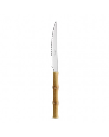 Coltello da Bistecca con Manico Effetto Bamboo - Neva Posateria Creativa - 