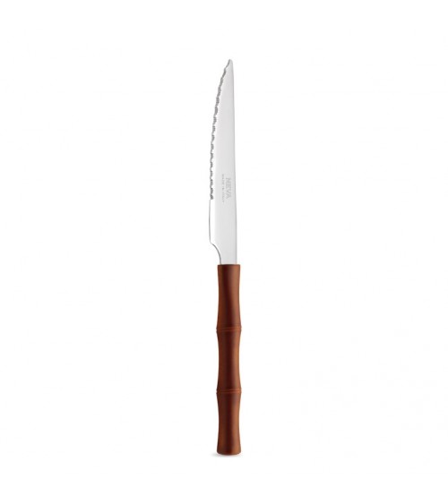 Coltello da Bistecca con Manico Effetto Bamboo - Neva Posateria Creativa - 