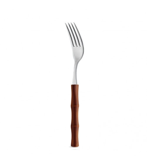Set of 18 Fruit Cutlery with Bamboo Effect Handle - Neva Posateria Creativa -