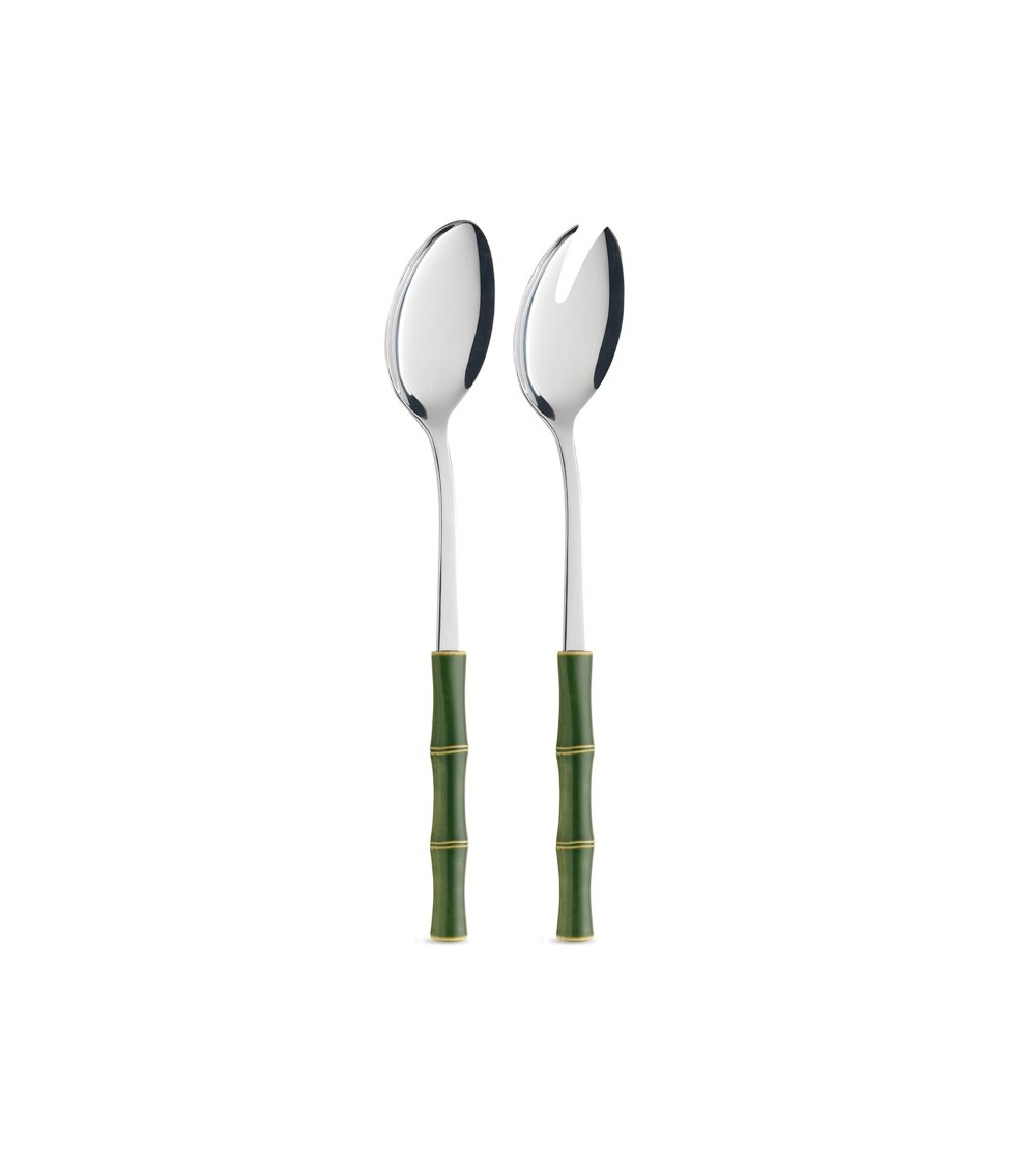 Paire De Salades Avec Manche Effet Bambou - Neva Creative Cutlery -
