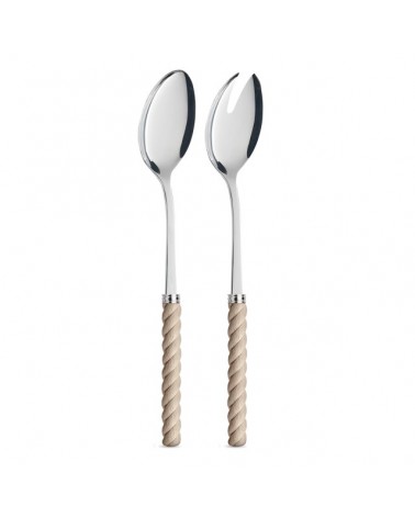 Coppia Insalata con Manico Effetto Corda - Neva Posateria Creativa - 