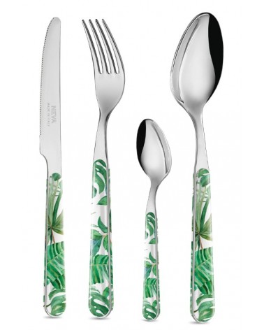 Jungle Leaf Cutlery Service 24 Pieces - Neva Posateria Creativa -  - 